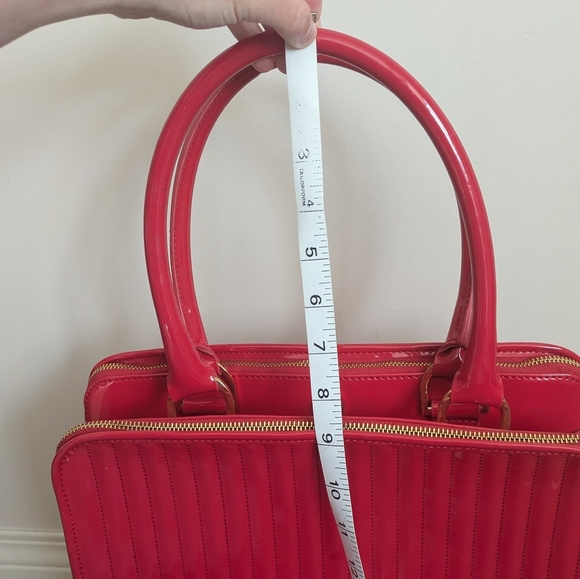 Ted Baker Red Patent Large Bag/Tote - Picture 10 of 11
